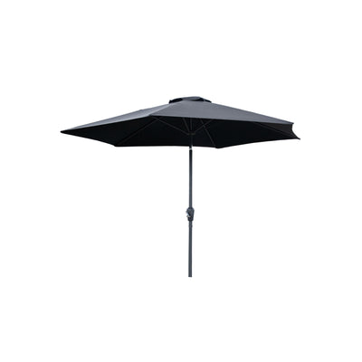 Leia Regenschirm – 3 m – graues Alu / schwarzer Stoff