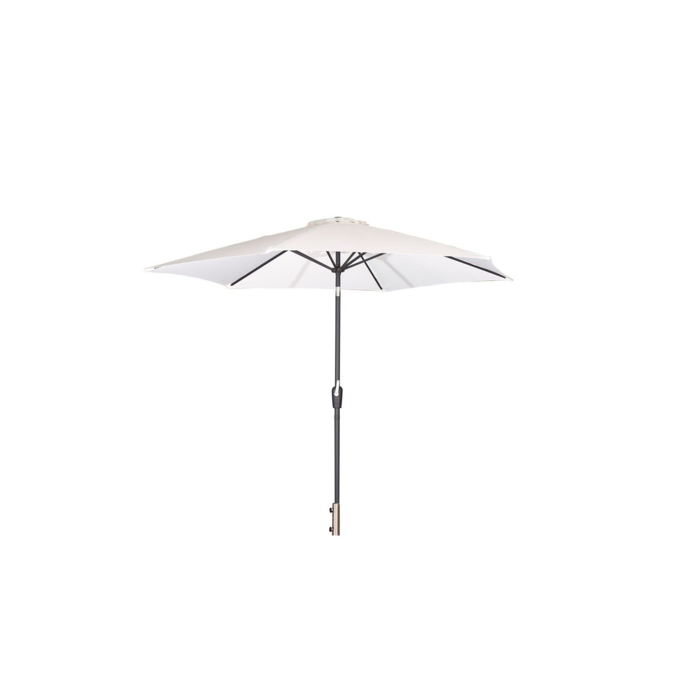 Leinani Regenschirm – 3 m – grauer Alu-/Ecru-Stoff