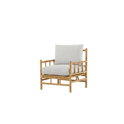 Costia 1-Sitzer-Sofa – Bambus / graues Kissen