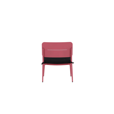 Lola Lounge Chair - Rosa / schwarzes Kissen