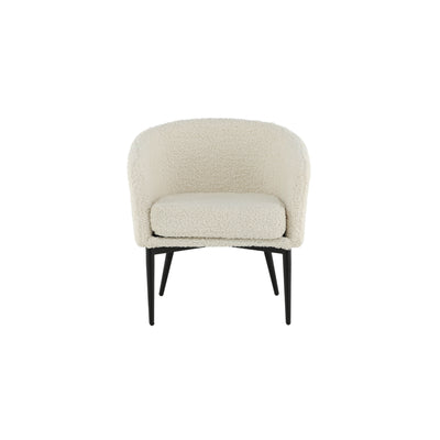 Hau'oli Lounge Chair – Weiß / schwarze Beine