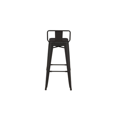 Yamila Flat Bar Chair - Mattschwarz / Metall 4er Set