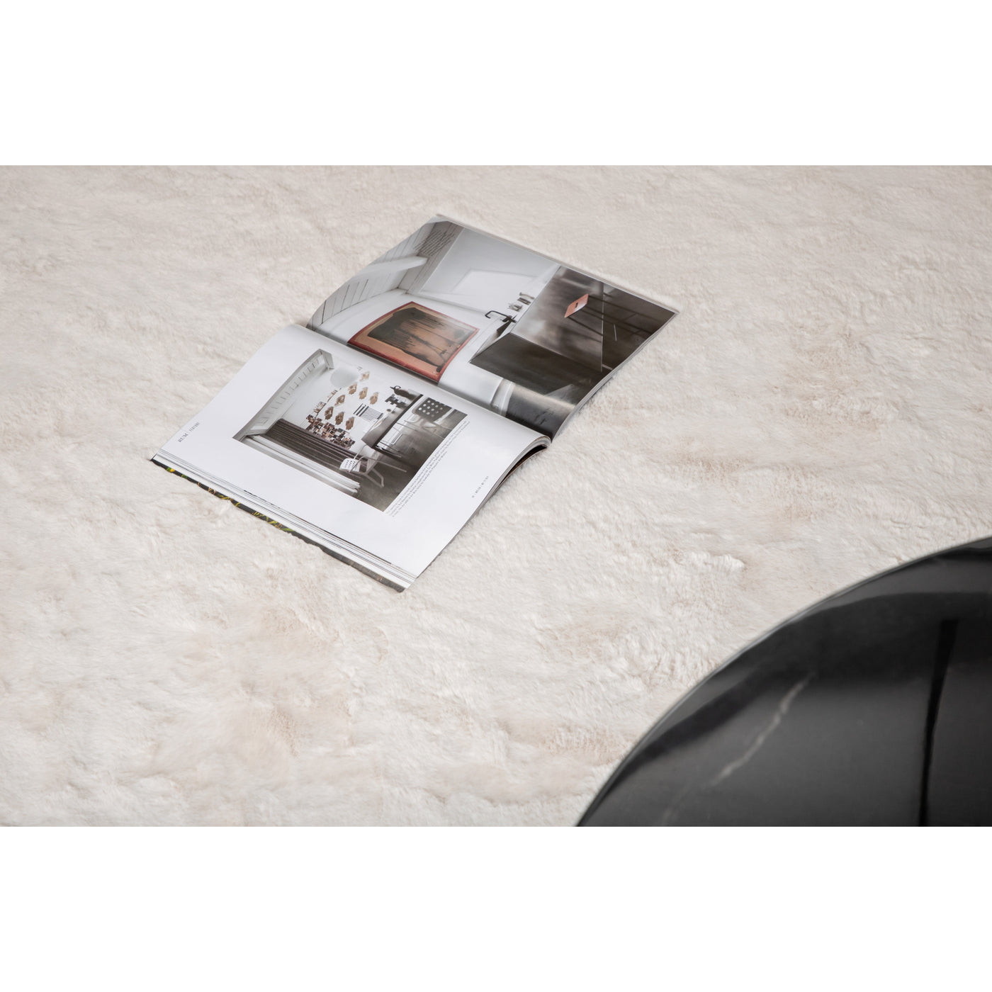 Nuccia Polyester-Teppich – 200 x 300 – Weiß