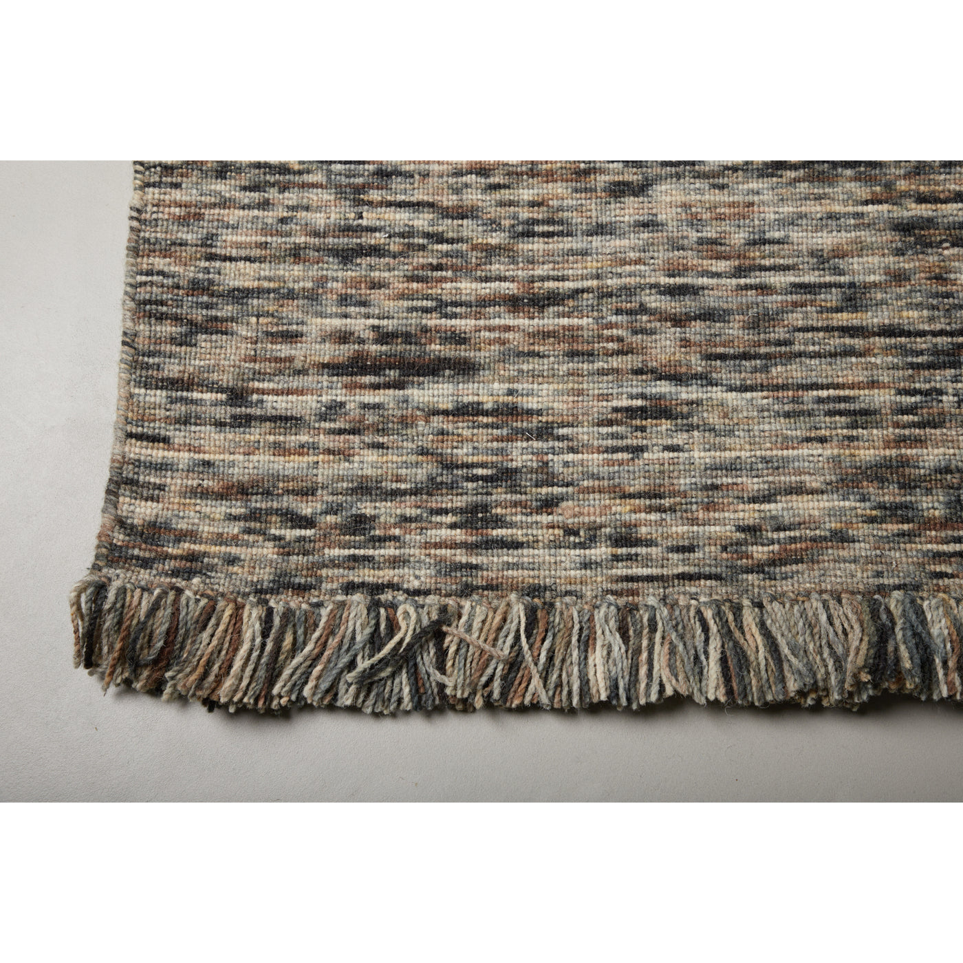 Emmeline Wolle/Polyester-Baumwolle – 300 x 200 – rechteckig – mehrfarbig (grau/schwarz)