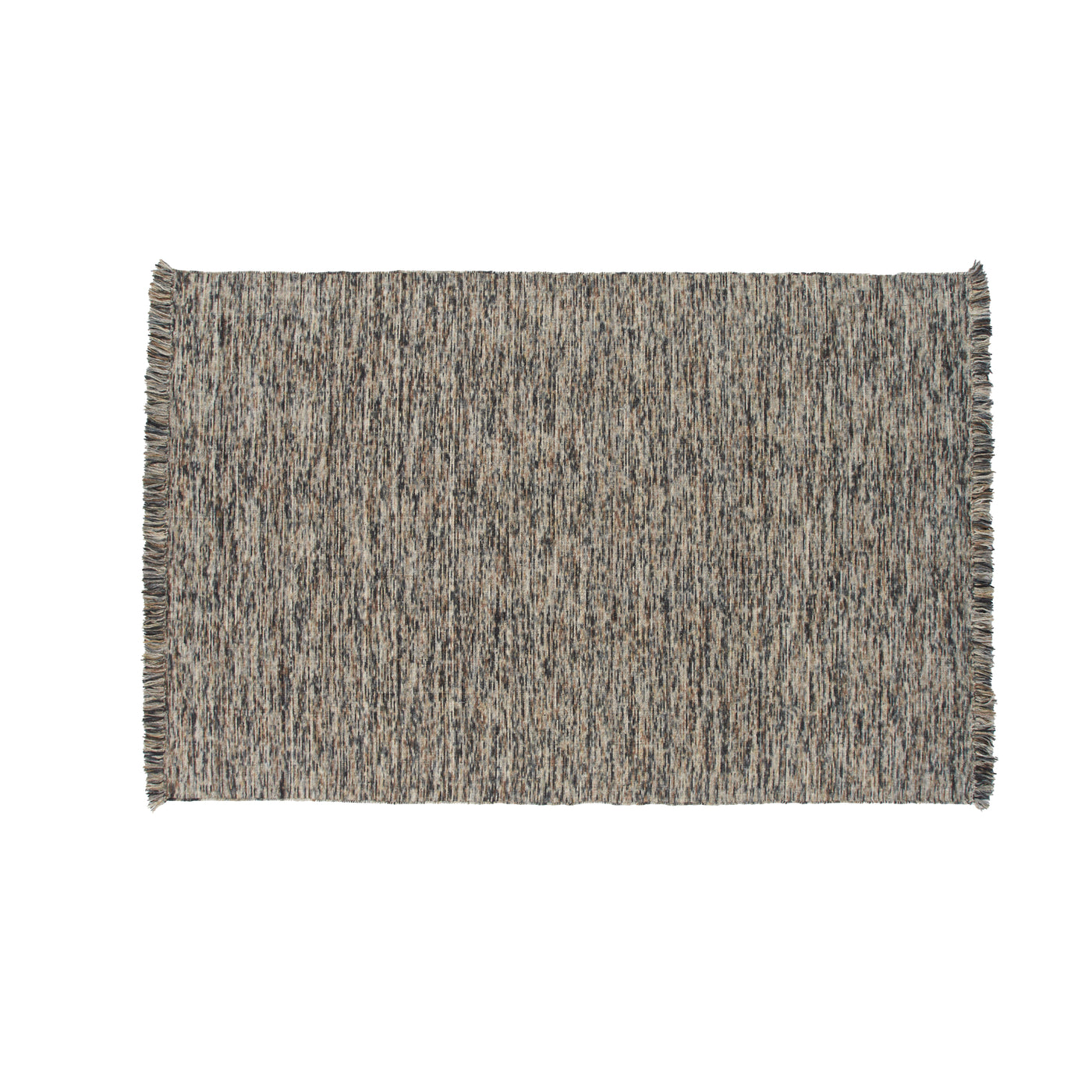 Emmely Wolle/Polyester-Baumwolle – 350 x 250 – rechteckig – mehrfarbig (grau/schwarz)