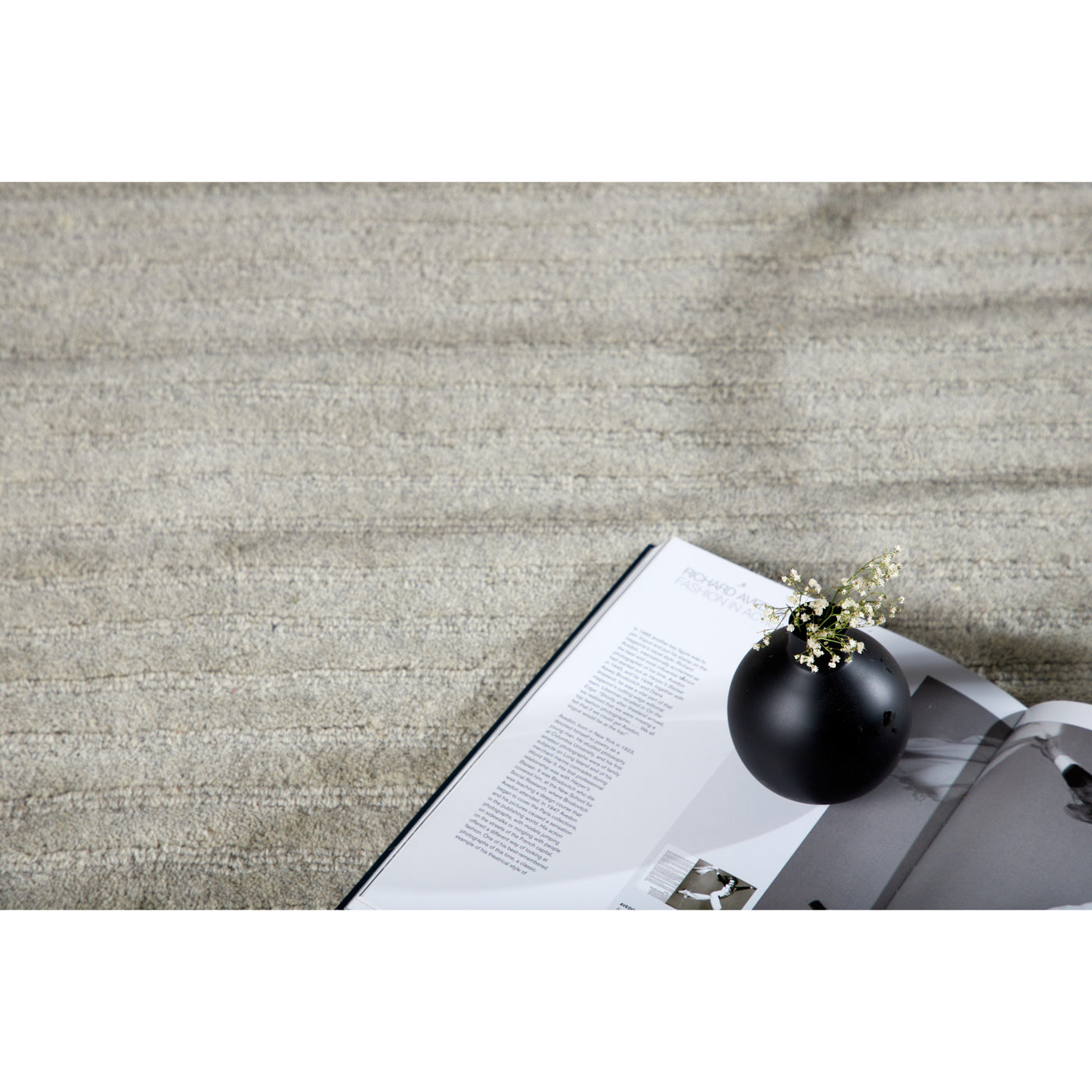 Minna-Wolle/Polyester/Baumwolle – 300 x 200 – rechteckig – hellgrau