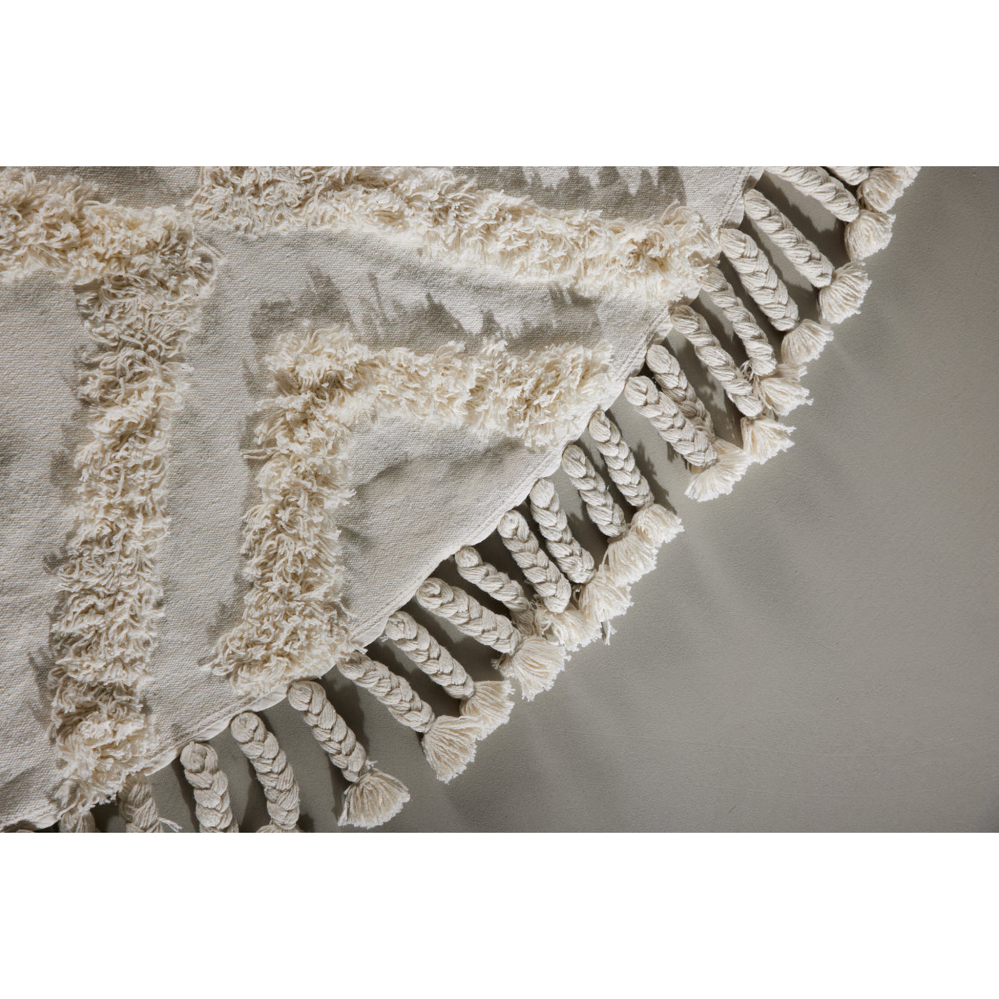 Iwalani-Baumwolle – 200 x 200 – rund – weiß