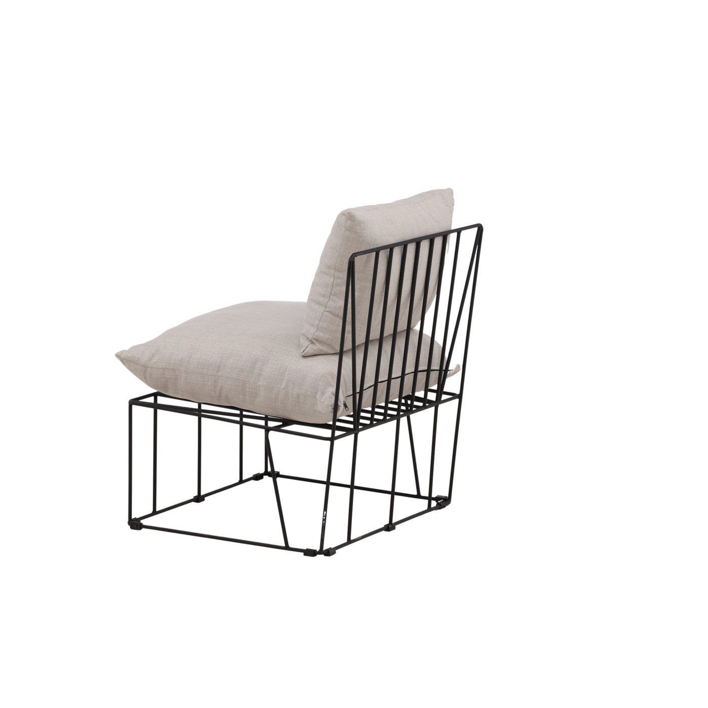 Maaike Wohnzimmer Sessel – Schwarz / Leinenstoff