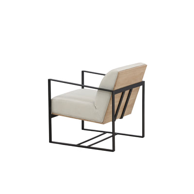 Kalua Wohnzimmer Sessel – Schwarz / Offwhite-Leinen