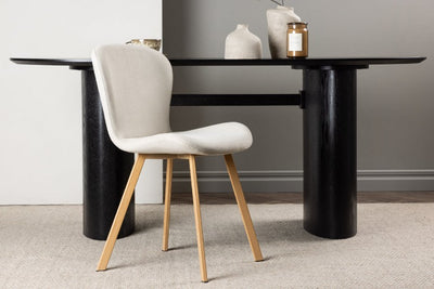 NADIJA Esszimmerstuhl Beige Modern 4 Füße Holz