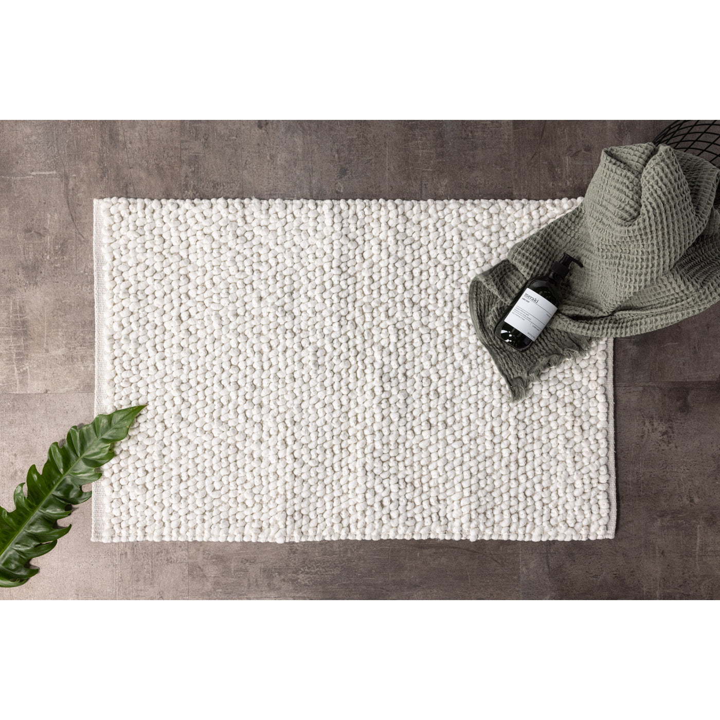 Woodbridge Polyester/Baumwolle – 50 x 80 – rechteckig – Weiß