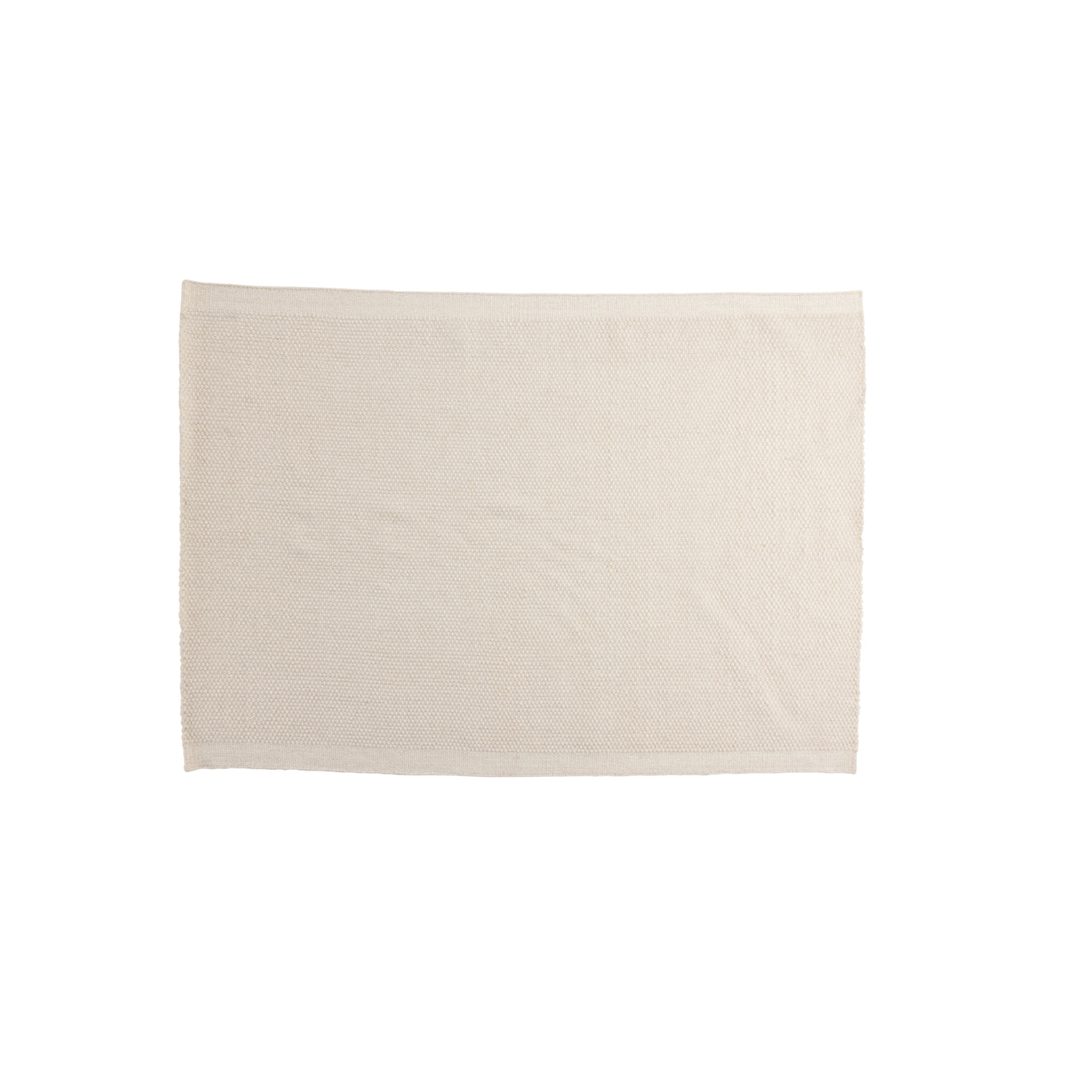 Ratangarh-Wolle und Baumwolle – 230 x 160 – rechteckig – gebrochenes Weiß