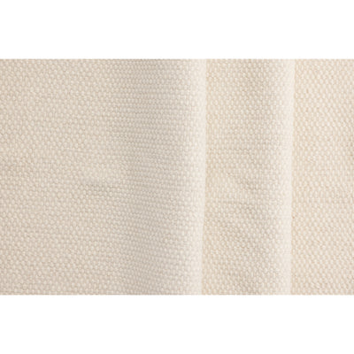 Ratangarh-Wolle und Baumwolle – 230 x 160 – rechteckig – gebrochenes Weiß