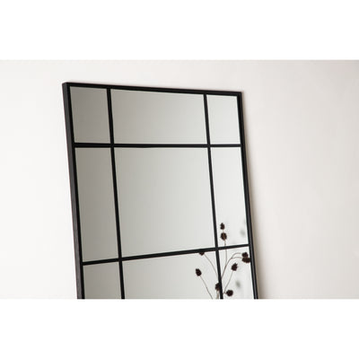 Kleiner Spiegel Larina – Schwarz / Klares Spiegelglas