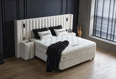 SHERATON White Boxspringbett Stauraum Bettkasten Weiß Boxbett von ABC Bedding