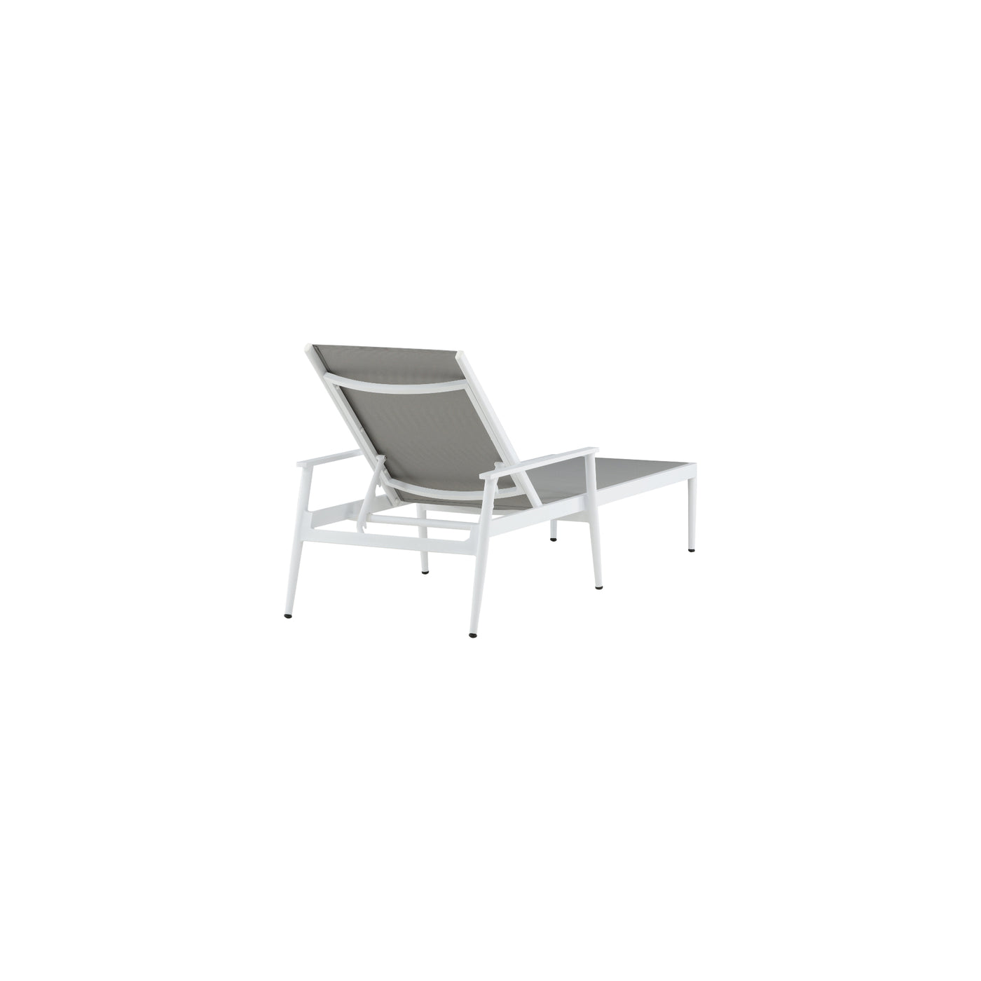 Chiana - Sun Lounge - Weiß / Grau - Aluminium / Textilene - 2er Set
