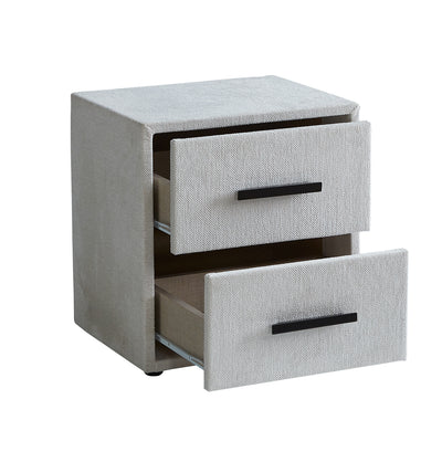 RUBY Boxspringbett Stauraum Bettkasten Samtstoff Weiß Boxbett von ABC Bedding | ruby-boxspringbett-stauraum-bettkasten-webstoff-hellgrau-boxbett | Mit Bettkasten