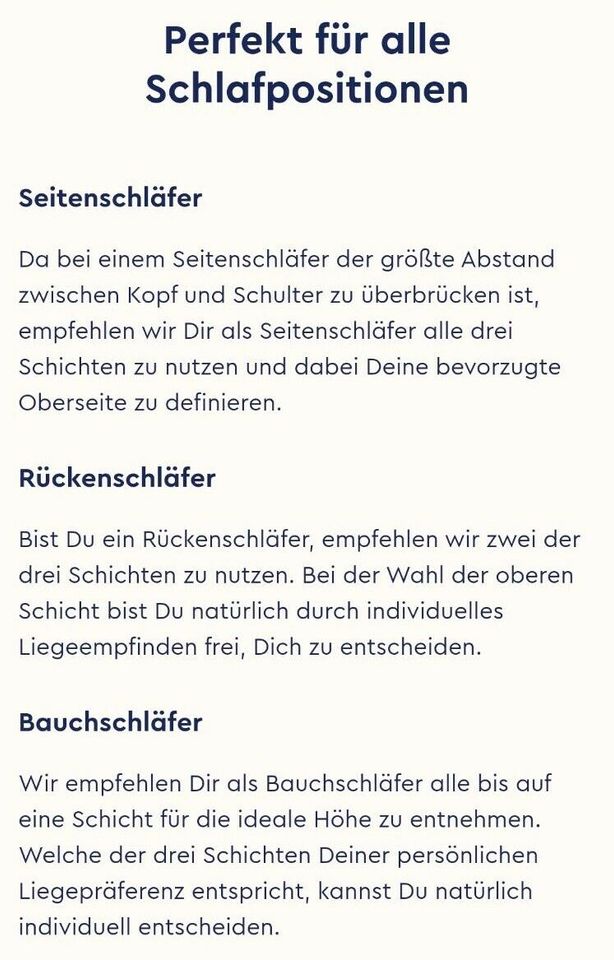Emma One Stützkissen Kopfkissen