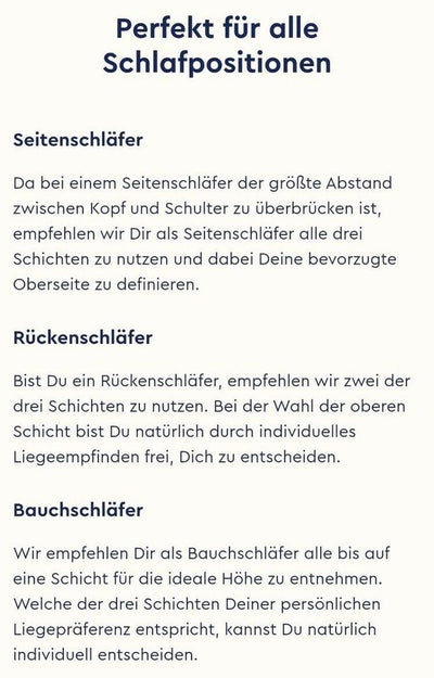 Emma One Stützkissen Kopfkissen