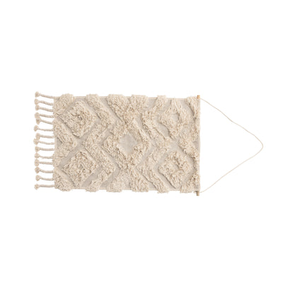Iva Wandbehang aus Baumwolle – 50 x 80 – rechteckig – gebrochenes Weiß
