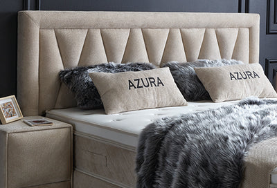 Azura Boxspringbett Stauraum Bettkasten Stoff Beige Creme Boxbett von ABC Bedding | azura-boxspringbett-stauraum-bettkasten-lederoptik-weiss-boxbett | Mit Bettkasten