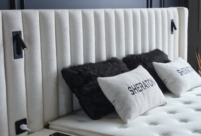 SHERATON White Boxspringbett Stauraum Bettkasten Weiß Boxbett von ABC Bedding