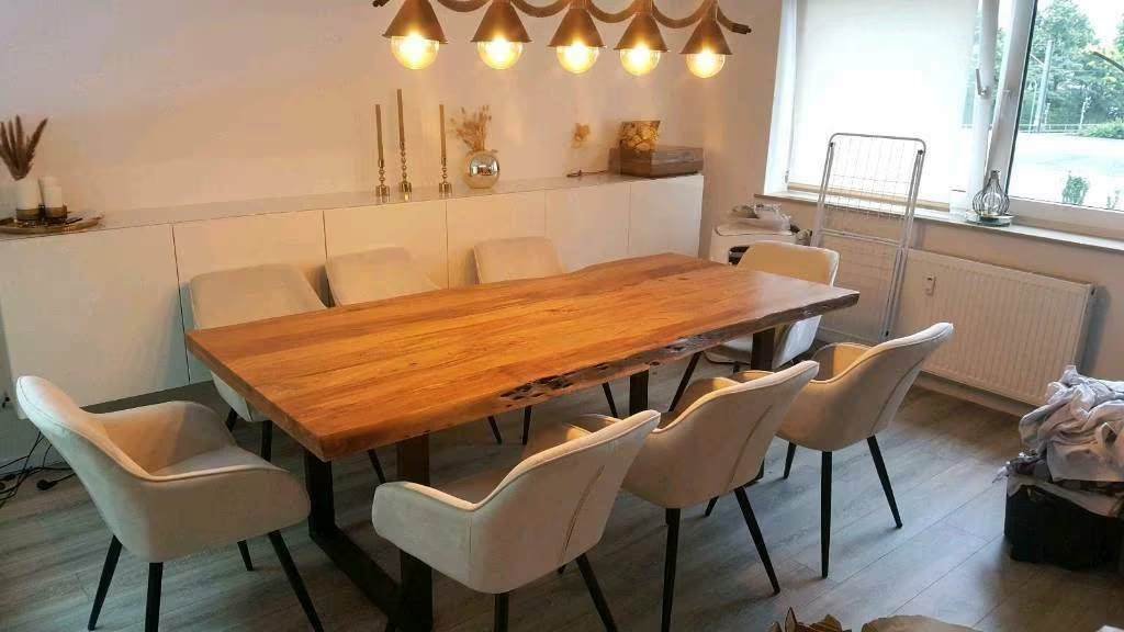⭐️ NEU ⭐️ Esstisch Baumkante Akazie massiv Holztisch Büro Schreibtisch