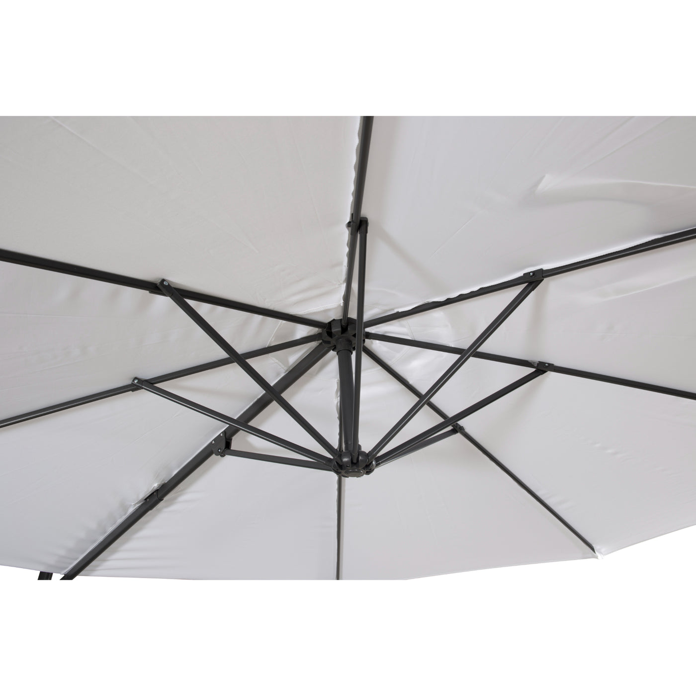 Leilani Regenschirm 3m - Schwarz/Weiß
