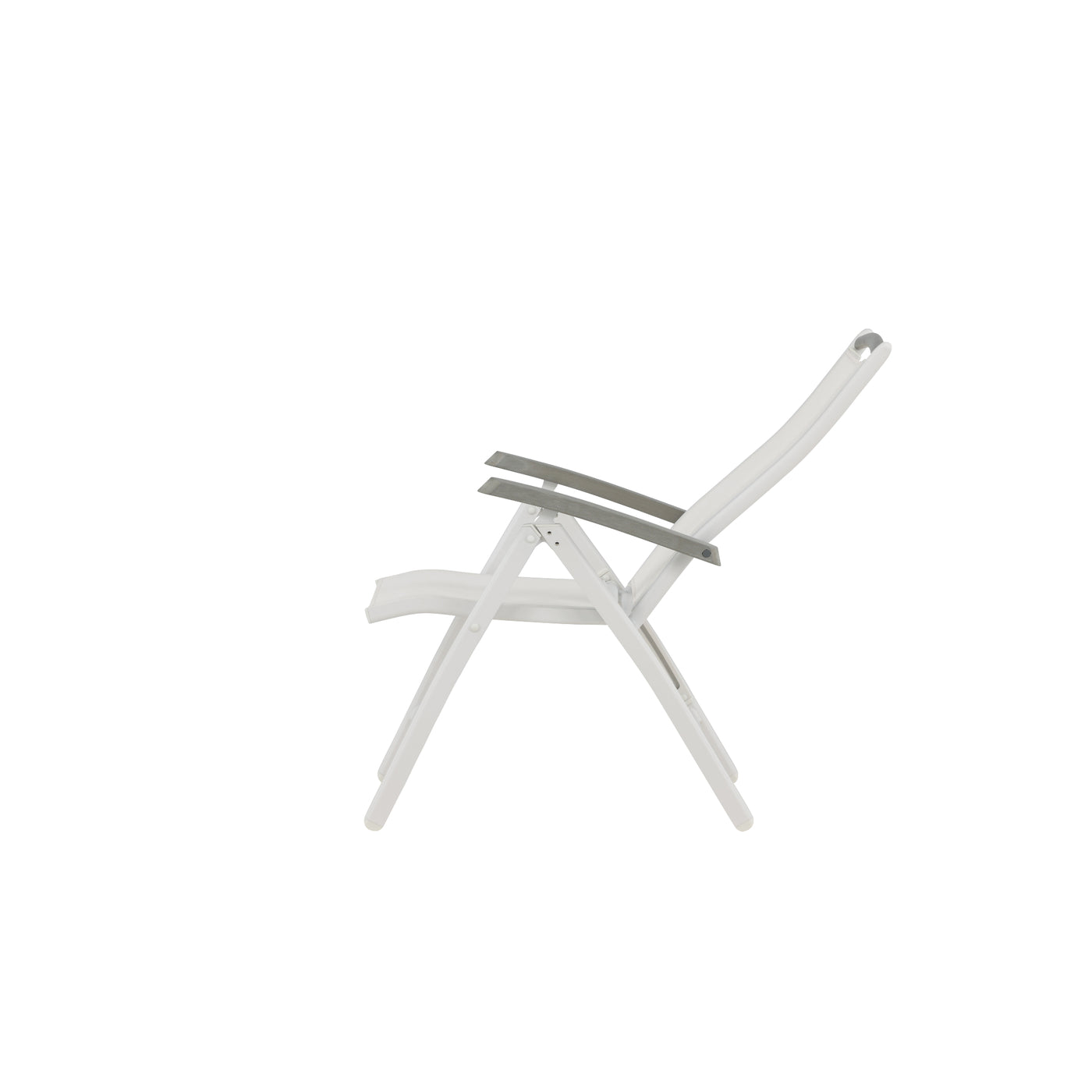 Aileen 5:pos Stol – Vit Aluminium/Vit Textilene/Aintwood 2er Set