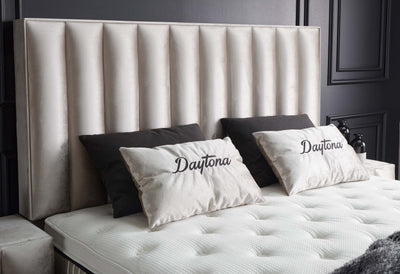 DAYTONA Boxspringbett Stauraum Bettkasten Samt Hell Beige Boxbett von ABC Bedding | kopie-von-hamilton-stauraum-boxbett-boxspringbett-mit-bettkasten-stoff-grau-anthrazit-1 | Mit Bettkasten