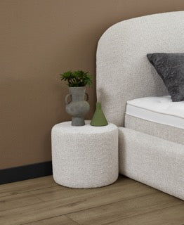 ELENA Boxspringbett Stauraum Bettkasten Stoff Creme Beige Boxbett von ABC Bedding