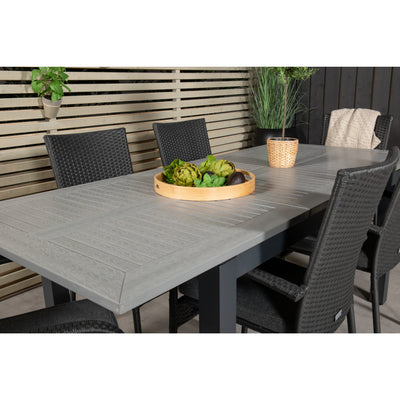 Maoming Tisch – 160/240 – Schwarz/Grau –