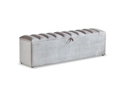 OSCAR Boxspringbett Stauraum Bettkasten Topper Samt Creme Beige Boxbett von ABC Bedding