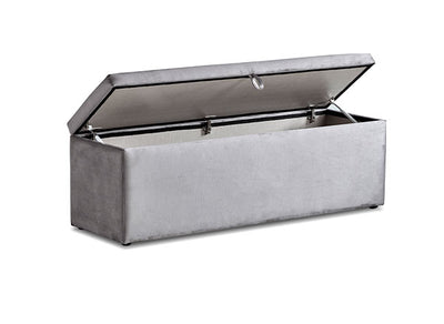 PALERMO Boxspringbett Stauraum Bettkasten Topper Samt Grau Taupe Boxbett von ABC Bedding | palermo-stauraum-boxbett-boxspringbett-mit-bettkasten-samt-hell-grau-silber | Mit Bettkasten