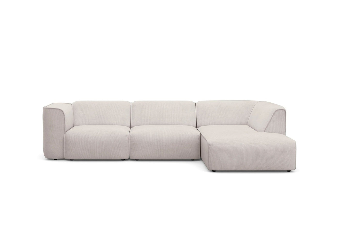Madea Sofa Couch Cord Beige L Form Kasten Block