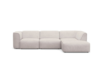 Madea Sofa Couch Cord Beige L Form Kasten Block