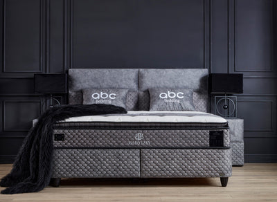 BABYLON BOXSPRINGBETT STAURAUM BETTKASTEN SAMT STOFF GRAU BOXBETT von ABC Bedding | babylon-stauraum-boxbett-boxspringbett-mit-bettkasten-samt-grau-anthrazit | Mit Bettkasten