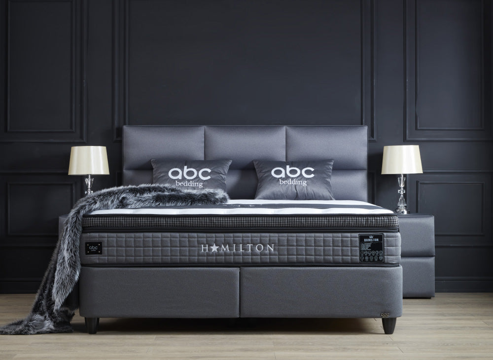 HAMILTON BOXSPRINGBETT STAURAUM BETTKASTEN WEBSTOFF GRAU BOXBETT VON ABC BEDDING | hamilton-boxspringbett-stauraum-bettkasten-webstoff-anthrazit-boxbett | Mit Bettkasten