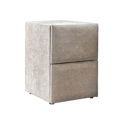 LUCIA Boxspringbett Stauraum Bettkasten Stoffdesign Grau Beige Boxbett von ABC Bedding