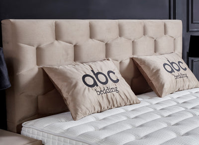 PALERMO Boxspringbett Stauraum Bettkasten Topper Samt Creme Beige Boxbett von ABC Bedding | palermo-stauraum-boxbett-boxspringbett-mit-bettkasten-samt-beige-hell | Mit Bettkasten
