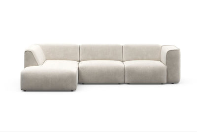 Madea Sofa Couch Cord Beige L Form Kasten Block
